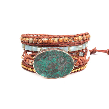 Creates Good Feelings Ocean Jasper Wrap Bracelet-Your Soul Place